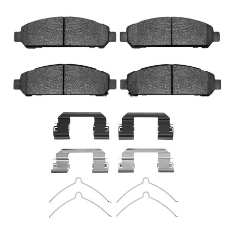 Dynamic Friction Co 5000 Euro Ceramic Brake Pads and Hardware Kit, Low Dust, Front 1600-1401-01